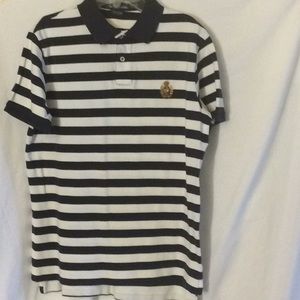 Navy and white Polo Ralph Lauren W/ emblem.